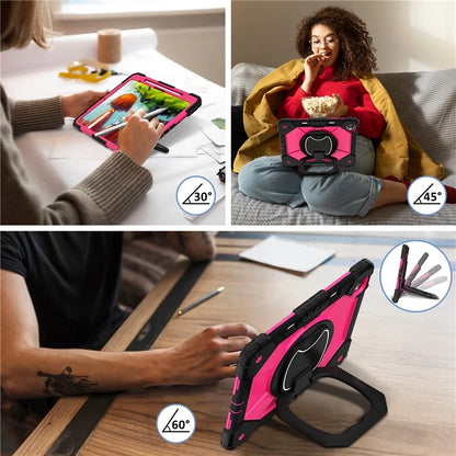 For iPad Pro 13 (2024) Kickstand Case Silicone+PC Tablet Cover