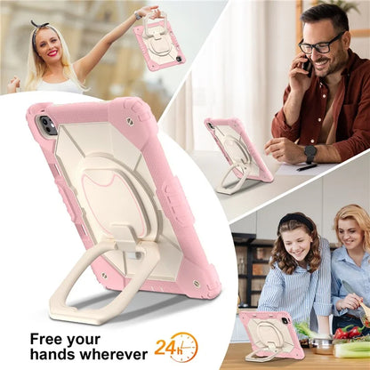 For iPad Pro 13 (2024) Kickstand Case Silicone+PC Tablet Cover