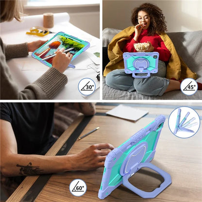 For iPad Pro 13 (2024) Kickstand Case Silicone+PC Tablet Cover