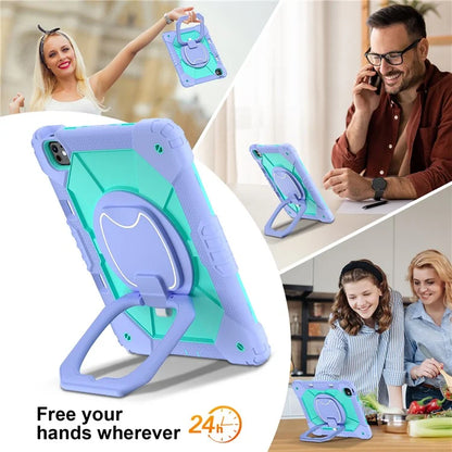 For iPad Pro 13 (2024) Kickstand Case Silicone+PC Tablet Cover