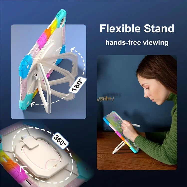 For iPad Pro 13 (2024) Kickstand Case Silicone+PC Tablet Cover
