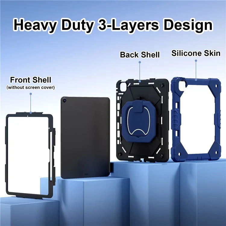 For iPad Air 13 (2024) Kickstand Case Silicone+PC Tablet Cover
