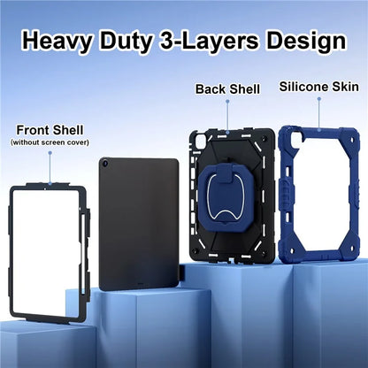 For iPad Air 13 (2024) Kickstand Case Silicone+PC Tablet Cover