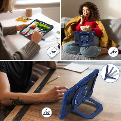 For iPad Air 13 (2024) Kickstand Case Silicone+PC Tablet Cover