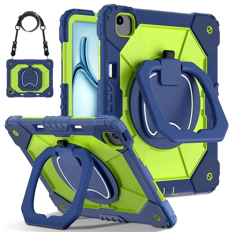 For iPad Air 13 (2024) Kickstand Case Silicone+PC Tablet Cover