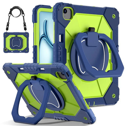 For iPad Air 13 (2024) Kickstand Case Silicone+PC Tablet Cover