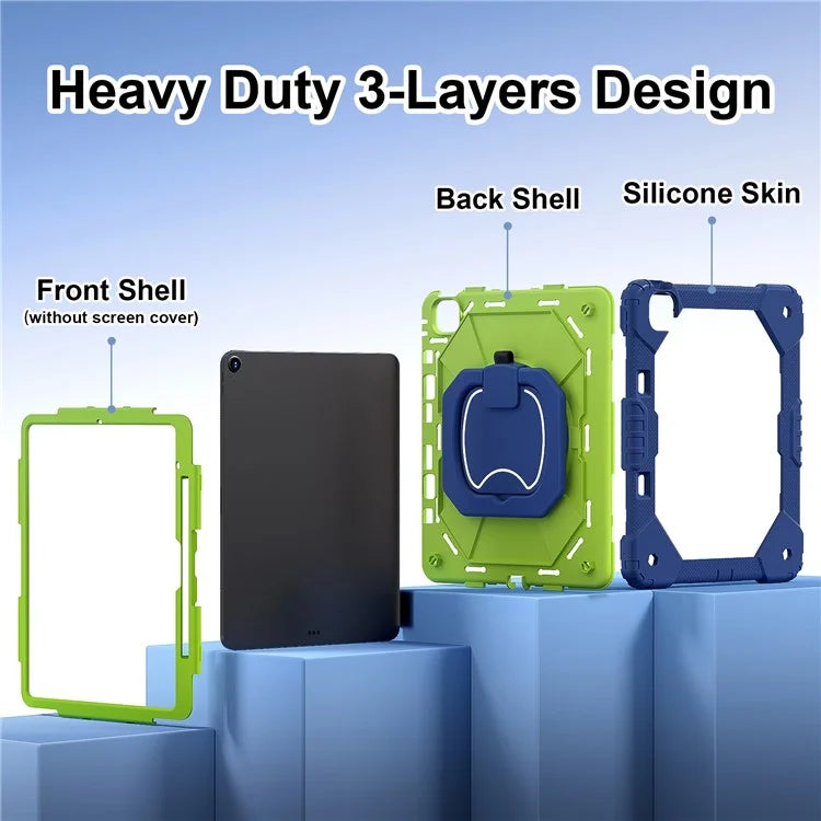 For iPad Air 13 (2024) Kickstand Case Silicone+PC Tablet Cover