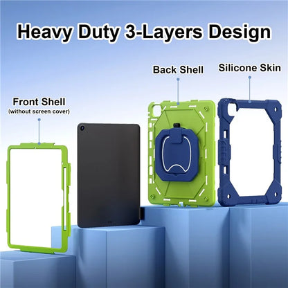 For iPad Air 13 (2024) Kickstand Case Silicone+PC Tablet Cover