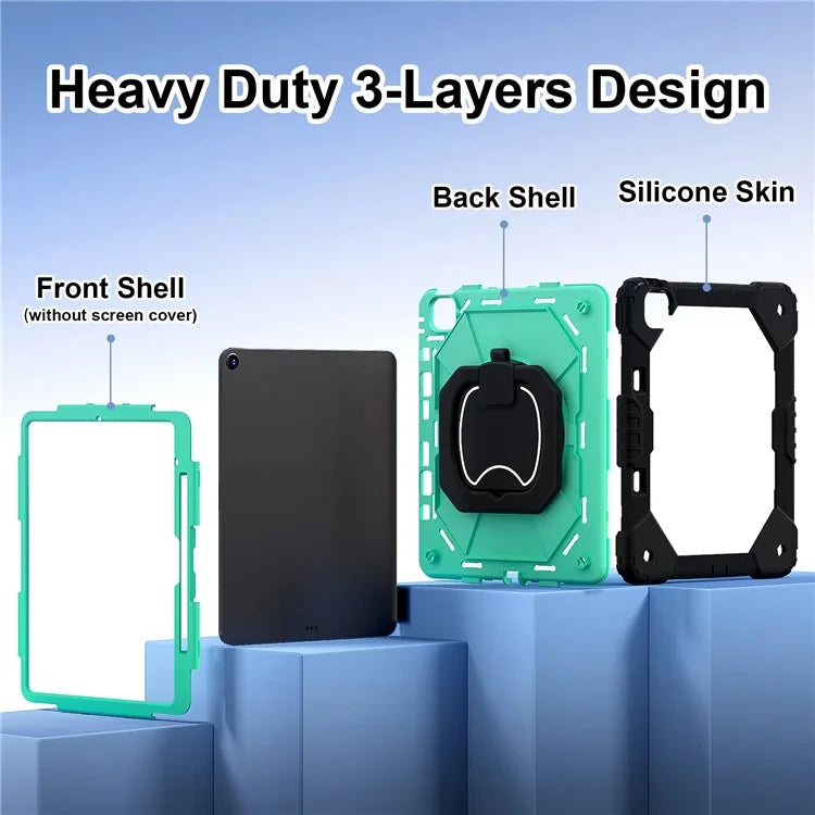 For iPad Air 13 (2024) Kickstand Case Silicone+PC Tablet Cover