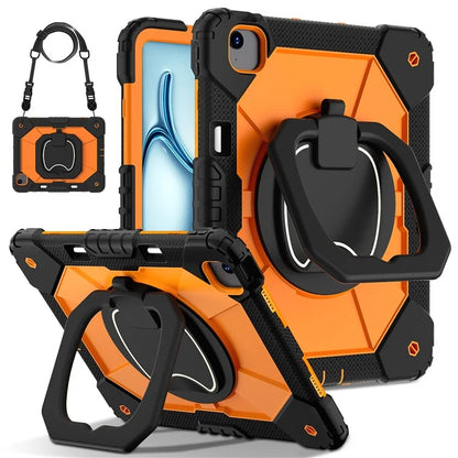 For iPad Air 13 (2024) Kickstand Case Silicone+PC Tablet Cover