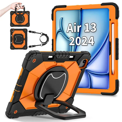 For iPad Air 13 (2024) Kickstand Case Silicone+PC Tablet Cover