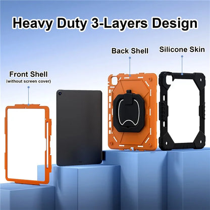 For iPad Air 13 (2024) Kickstand Case Silicone+PC Tablet Cover
