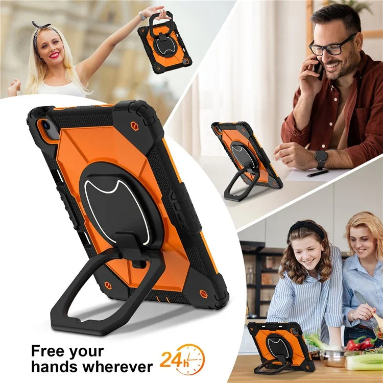 For iPad Air 13 (2024) Kickstand Case Silicone+PC Tablet Cover