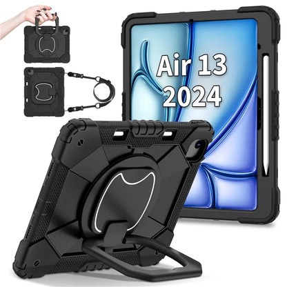 For iPad Air 13 (2024) Kickstand Case Silicone+PC Tablet Cover