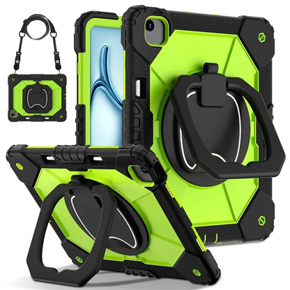 For iPad Air 13 (2024) Kickstand Case Silicone+PC Tablet Cover