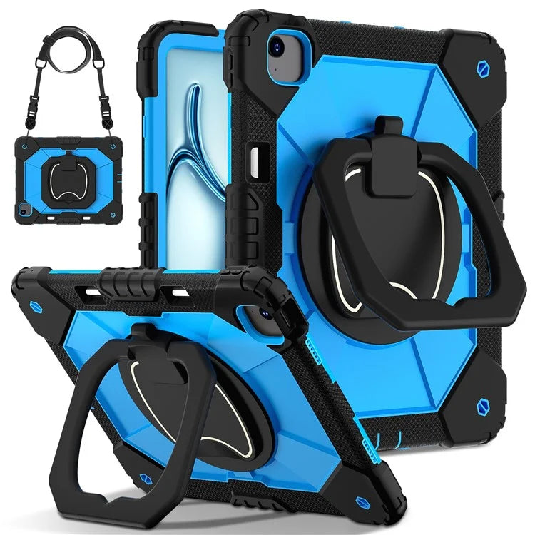 For iPad Air 13 (2024) Kickstand Case Silicone+PC Tablet Cover