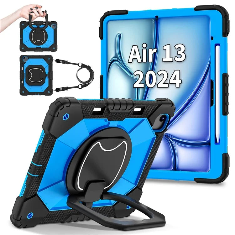 For iPad Air 13 (2024) Kickstand Case Silicone+PC Tablet Cover