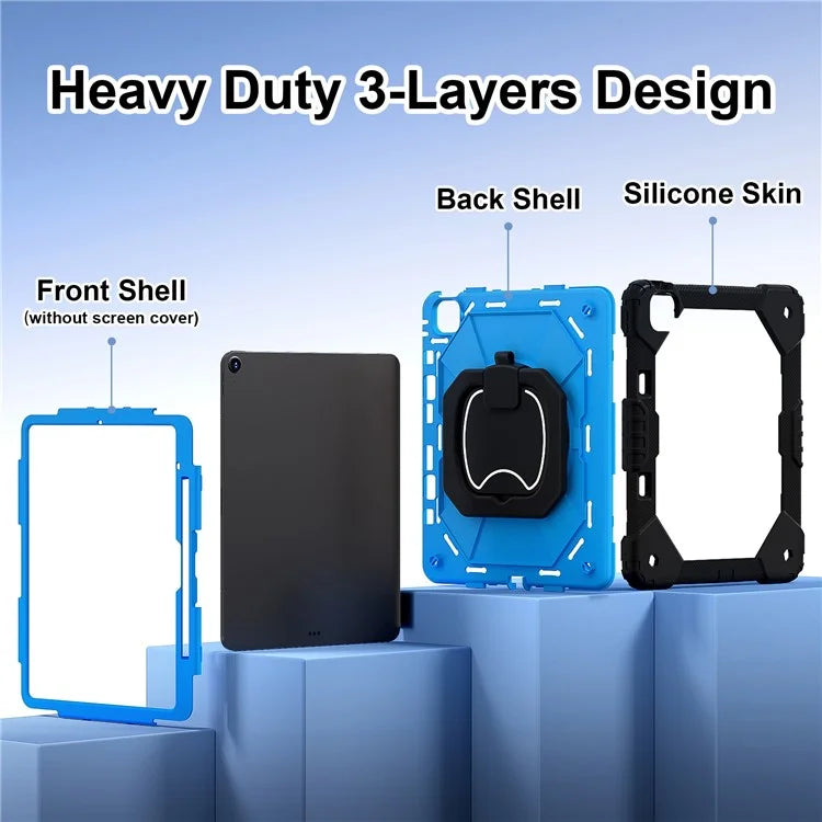 For iPad Air 13 (2024) Kickstand Case Silicone+PC Tablet Cover