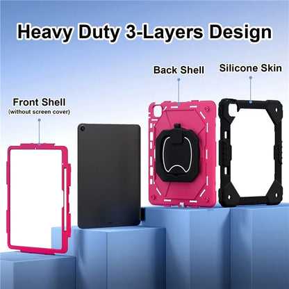 For iPad Air 13 (2024) Kickstand Case Silicone+PC Tablet Cover