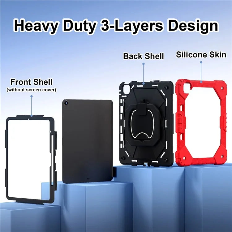 For iPad Air 13 (2024) Kickstand Case Silicone+PC Tablet Cover