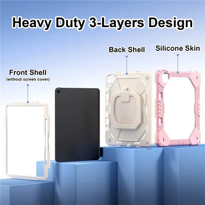 For iPad Air 13 (2024) Kickstand Case Silicone+PC Tablet Cover
