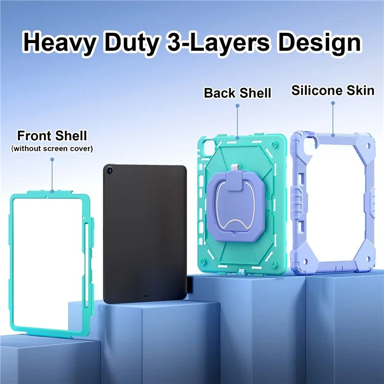 For iPad Air 13 (2024) Kickstand Case Silicone+PC Tablet Cover