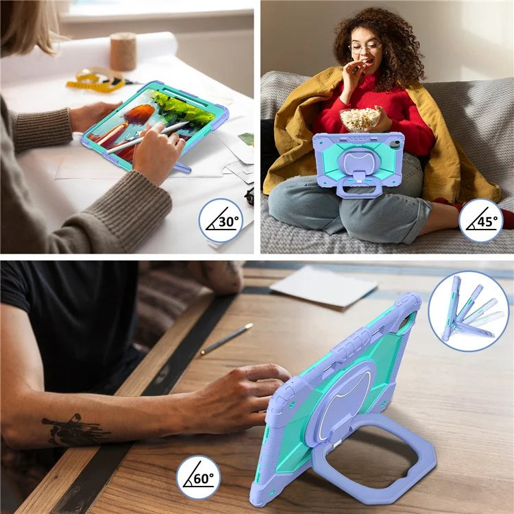 For iPad Air 13 (2024) Kickstand Case Silicone+PC Tablet Cover