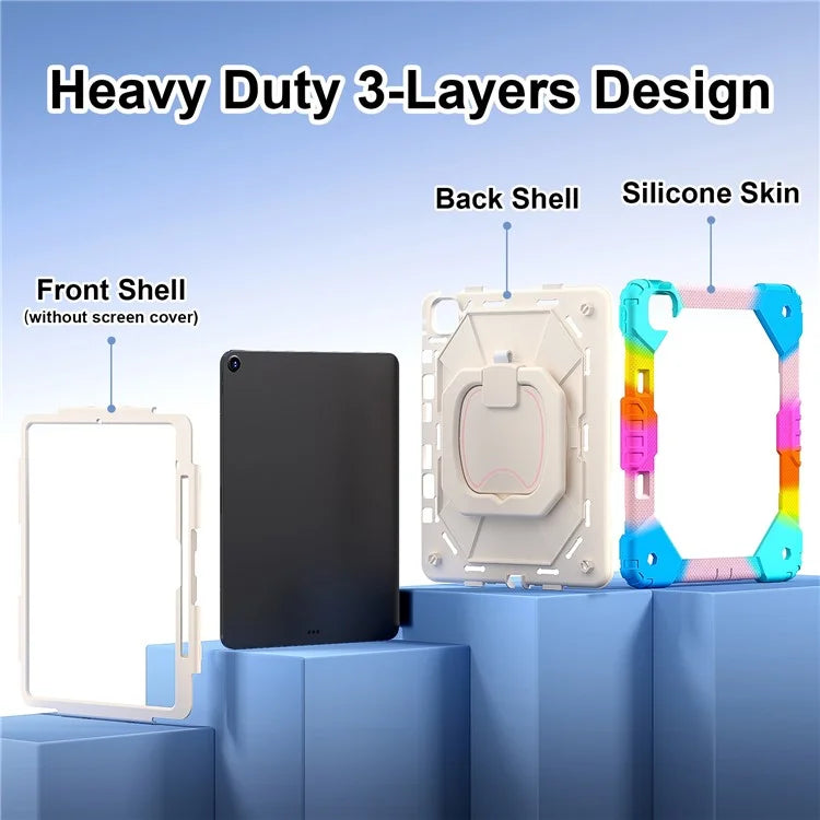 For iPad Air 13 (2024) Kickstand Case Silicone+PC Tablet Cover