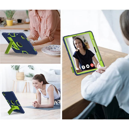For iPad Pro 13 (2024) Case Robot Style Silicone + PC Tablet Cover with Kickstand