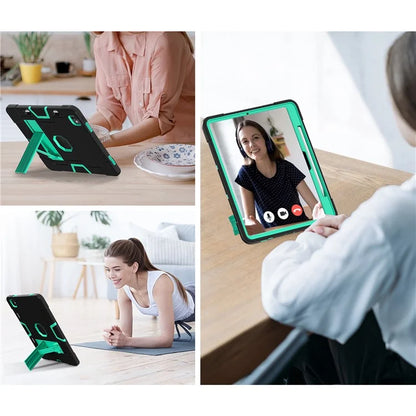 For iPad Pro 13 (2024) Case Robot Style Silicone + PC Tablet Cover with Kickstand