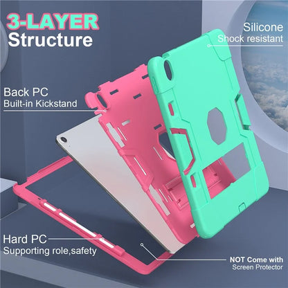 For iPad Air 13 (2024) Case Robot Style Silicone + PC Tablet Cover with Kickstand