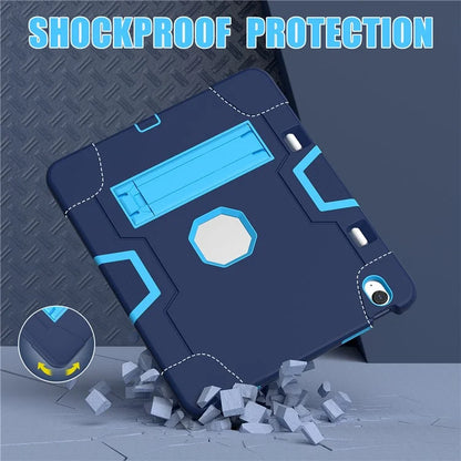 For iPad Air 13 (2024) Case Robot Style Silicone + PC Tablet Cover with Kickstand