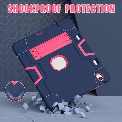 For iPad Air 13 (2024) Case Robot Style Silicone + PC Tablet Cover with Kickstand