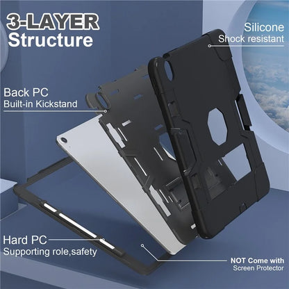 For iPad Air 13 (2024) Case Robot Style Silicone + PC Tablet Cover with Kickstand