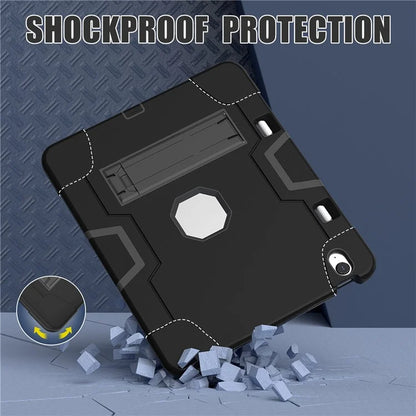 For iPad Air 13 (2024) Case Robot Style Silicone + PC Tablet Cover with Kickstand