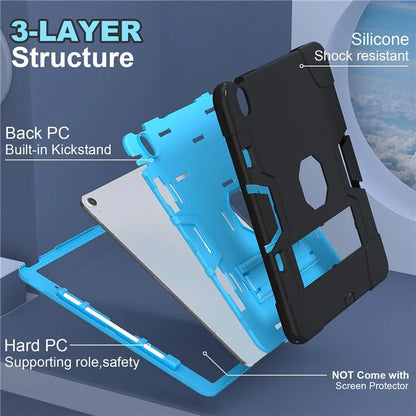 For iPad Air 13 (2024) Case Robot Style Silicone + PC Tablet Cover with Kickstand