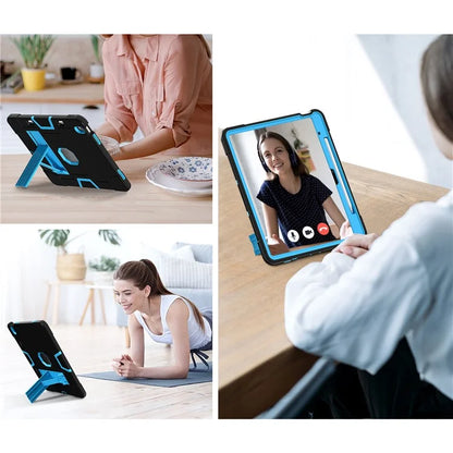 For iPad Air 13 (2024) Case Robot Style Silicone + PC Tablet Cover with Kickstand