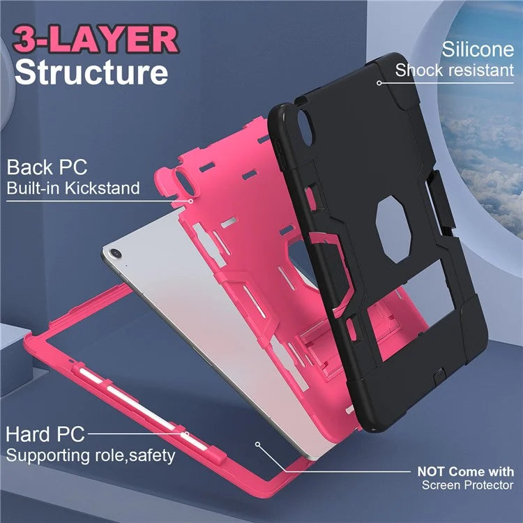 For iPad Air 13 (2024) Case Robot Style Silicone + PC Tablet Cover with Kickstand
