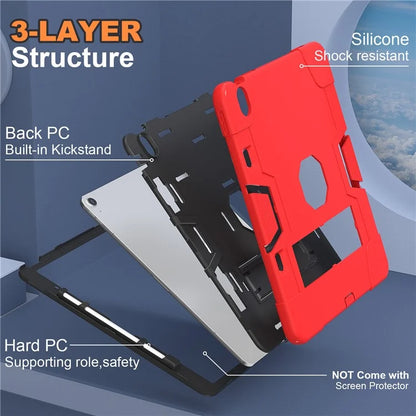 For iPad Air 13 (2024) Case Robot Style Silicone + PC Tablet Cover with Kickstand