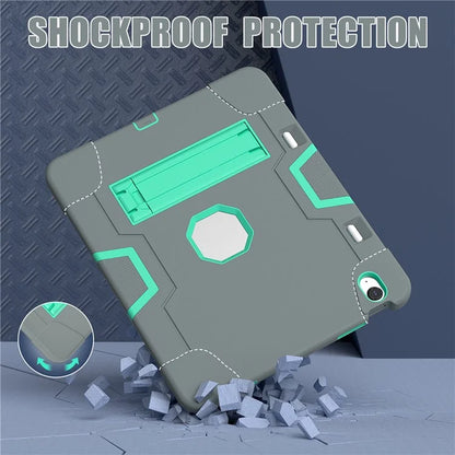 For iPad Air 13 (2024) Case Robot Style Silicone + PC Tablet Cover with Kickstand