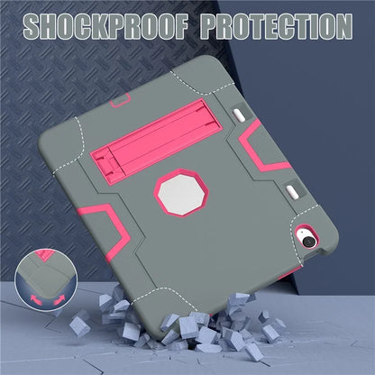 For iPad Air 13 (2024) Case Robot Style Silicone + PC Tablet Cover with Kickstand