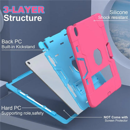 For iPad Air 13 (2024) Case Robot Style Silicone + PC Tablet Cover with Kickstand