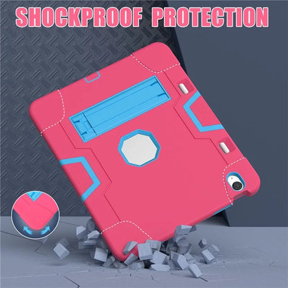 For iPad Air 13 (2024) Case Robot Style Silicone + PC Tablet Cover with Kickstand