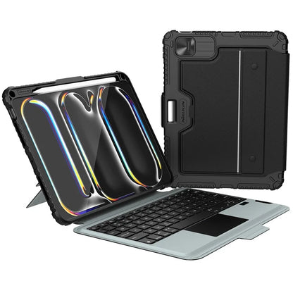 NILLKIN For iPad Pro 11 (2024) Tablet Case with Detachable Bluetooth Keyboard (Backlight Version)
