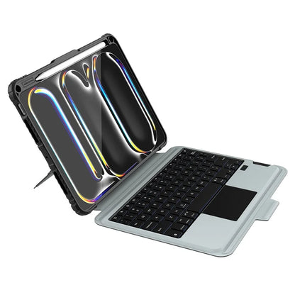 NILLKIN For iPad Pro 11 (2024) Tablet Case with Detachable Bluetooth Keyboard (Backlight Version)