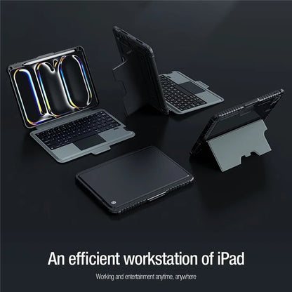 NILLKIN For iPad Pro 11 (2024) Tablet Case with Detachable Bluetooth Keyboard (Backlight Version)
