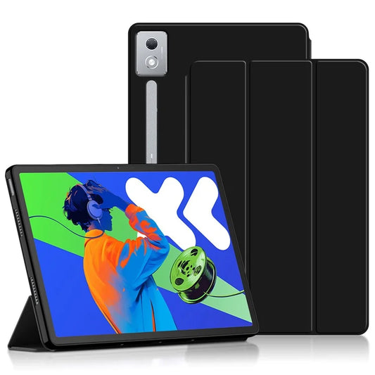 For Lenovo Xiaoxin Pad Pro 12.7 inch Case PU Leather TPU Back Trifold Stand Tablet Cover