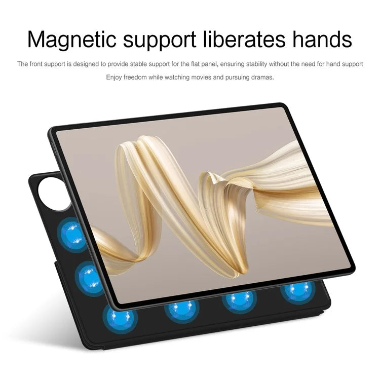 For Huawei MatePad Pro 12.2 (2024) Leather Case Origami Stand Magnetic Tablet Cover Auto Wake / Skeep