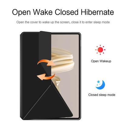 For Huawei MatePad Pro 12.2 (2024) Leather Case Origami Stand Magnetic Tablet Cover Auto Wake / Skeep