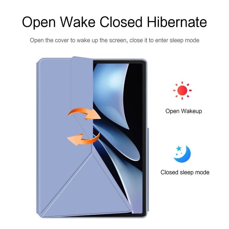 For Huawei MatePad Air 12 (2024) Leather Case Origami Stand Magnetic Tablet Cover Auto Wake / Skeep